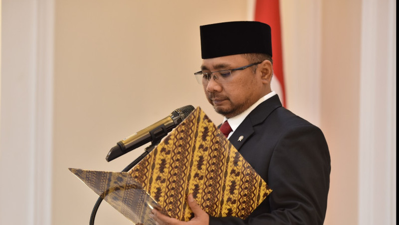 Menteri Agama Yaqut Cholil Qoumas melantik Sekretaris Jenderal, Widyaiswara Utama dan sejumlah pejabat eselon II Kementerian Agama
