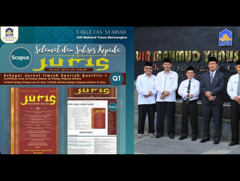 Tembus Level Asia, Jurnal Ilmiah Syariah UIN Mahmud Yunus Batusangkar Raih Quartile 1 (Q1)