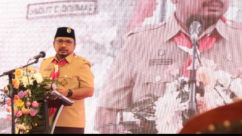 Menteri Agama RI dalam acara pembukaan PWN PTK XV TAHUN 2021 PALEMBANG