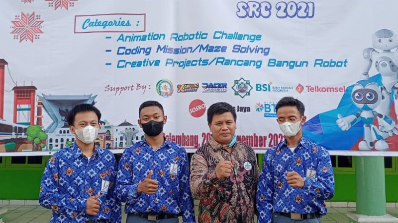 Siswa MAN 1 OKU Timur Ikuti Kompetisi Robotik SRC 2021 Palembang