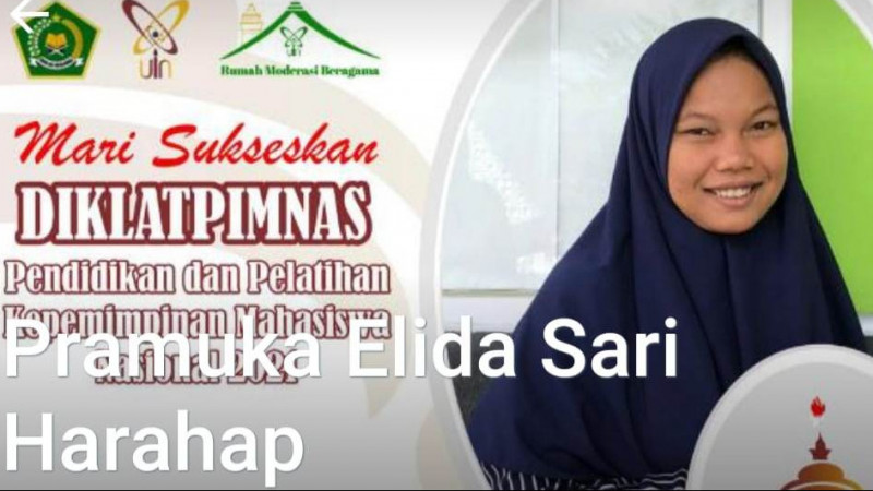 Mahasiswa IAIN Padangsidimpuan Elida Sari sebagai Peserta Terbaik Diklatpinmas II Tahun 2021