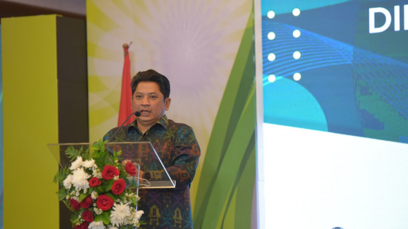 Dirjen Pendidikan Islam, M Ali Ramdhani saat sambutan dalam Raker Pendis 2022