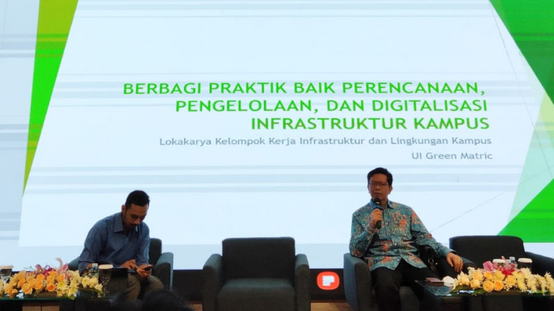 Rektor UIN Raden Intan Lampung, Prof Wan Jamaluddin Z PhD, saat sharing knowledge pada Lokakarya Kampus Hijau