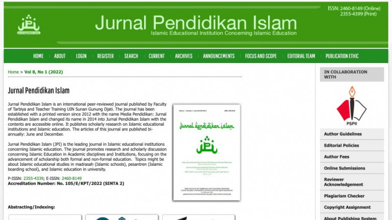 Capture Jurnal Pendidikan Islam Bandung