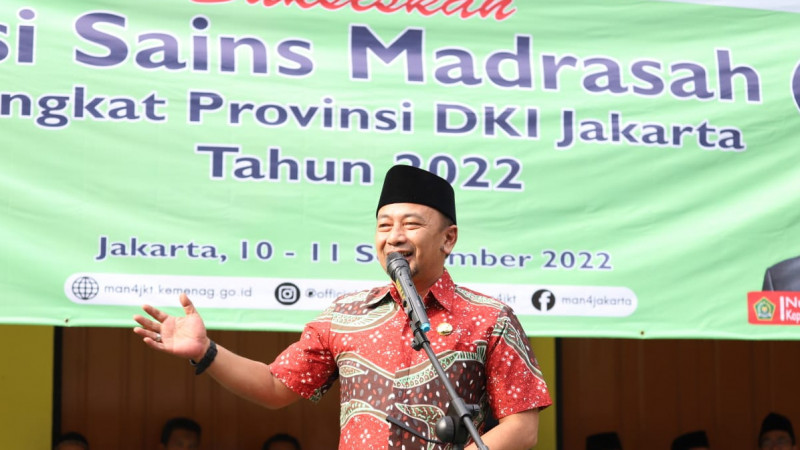 Kepala Kanwil Kemenag DKI Jakarta Cecep Khairul Anwar saat membuka KSM Tingkat Provinsi