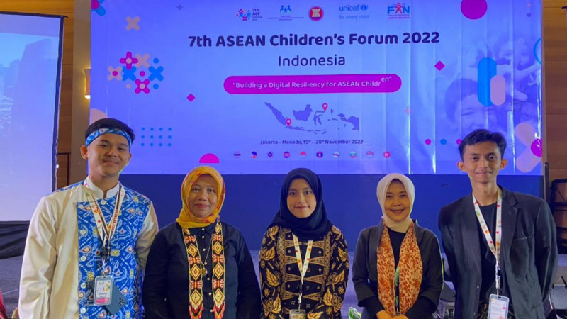 Delegasi Indonesia bersama Plt. Deputi Pemenuhan Hak Anak dan Asdep PHSIPA KemenPPPA.