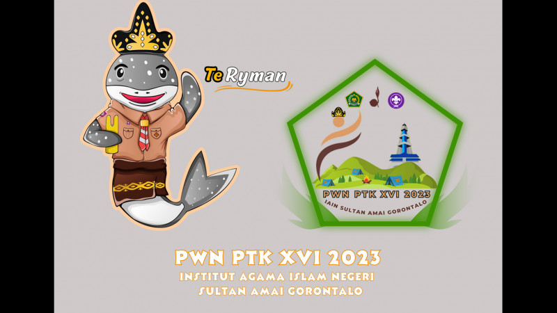 Logo dan Maskot " Te Ryman" PWN PTKI XVI Tahun 2023 di Gorontalo.