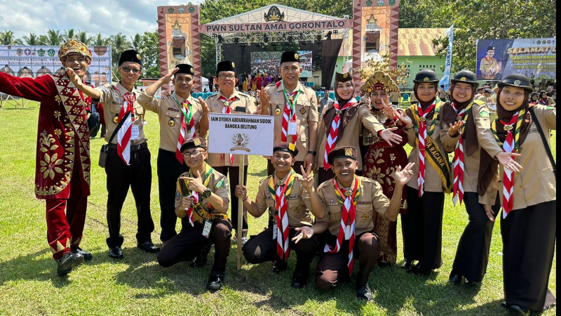 Rektor IAIN SAS Babel Kunjungi Peserta Perkemahan Wirakarya Nasional di Gorontalo