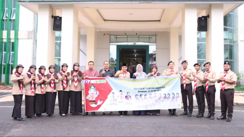 Rektor IAIN Langsa Bersama Kontingen PWN PTKN XVI Tahun 2023 di Gorontalo.