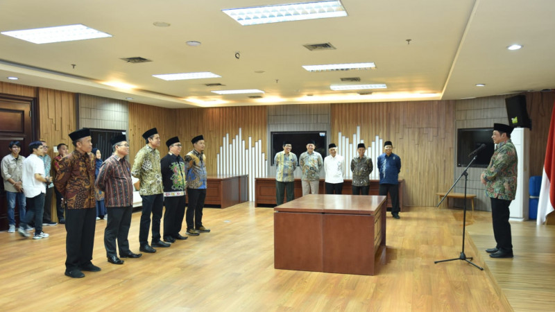 Prosesi pelantikan pejabat eselon di lingkungan Direktorat Jenderal Pendidikan Islam.