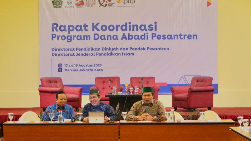 Rapat koordinasi program Dana Abadi Pesantren, Kamis hingga sabtu, 17-19 Agustus 2023 di Jakarta.
