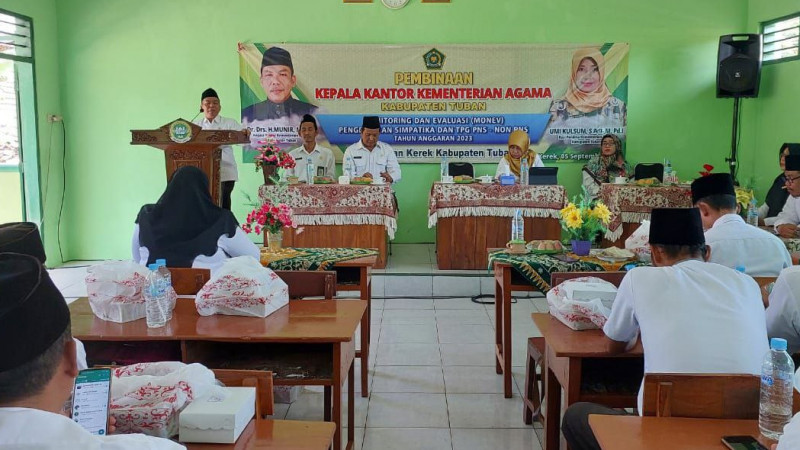 Giliran 72 Guru Madrasah Kecamatan Kerek Peroleh Pencerahan dari Kakankemenag Tuban