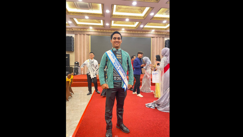 M. Faiz AlFajri Chaniago Mahasiswa UIN Syahada Padangsidimpuan Meraih Juara Duta Wisata Nusantara Nusa 2023