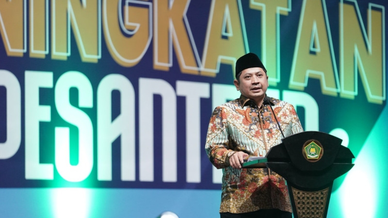 Dirjen Pendidikan Islam, Muhammad Ali Ramdhani pada Sarasehan Peningkatan Kemandirian Pesantren di JIExpo Kemayoran Jakarta, Sabtu (16/12)