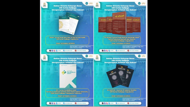 Jurnal Studi Ilmu-Ilmu Al-Qur’an dan Hadis (JSIAH) yang dikelola UIN Sunan Kalijaga Yogyakarta yang terindeks scopus