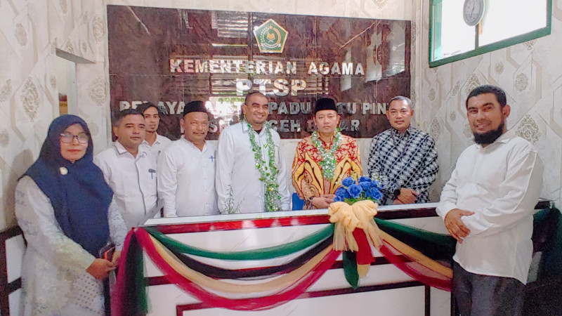 Peresmian ruang PTSP MTsN 2 Aceh Besar
