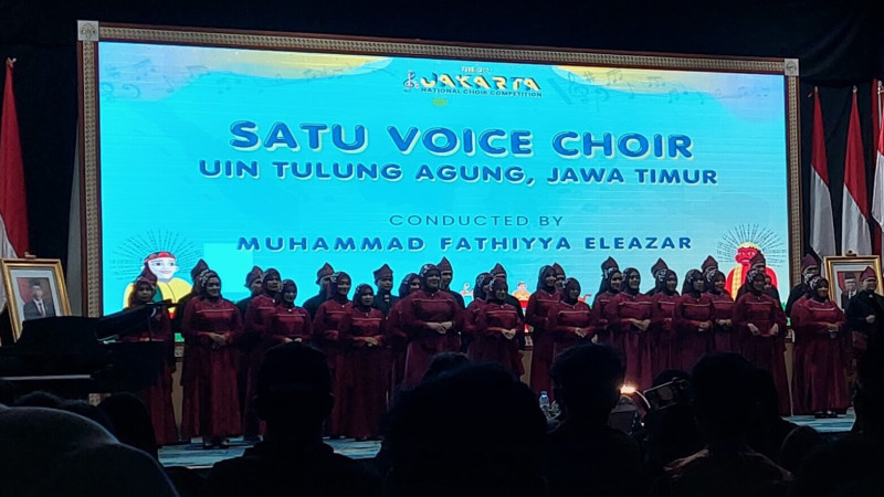 Penampilan Paduan Suara SATU Voice Choir pada The 3rd JNCC, 11 Mei 2024.