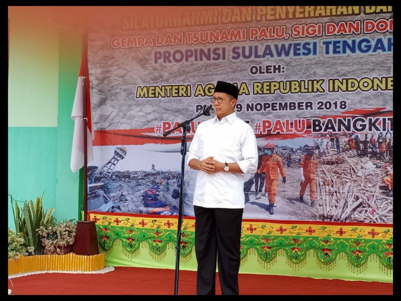 Menag Ajak ASN Kemenag Sulawesi Tengah untuk Bangkit Melayani Umat