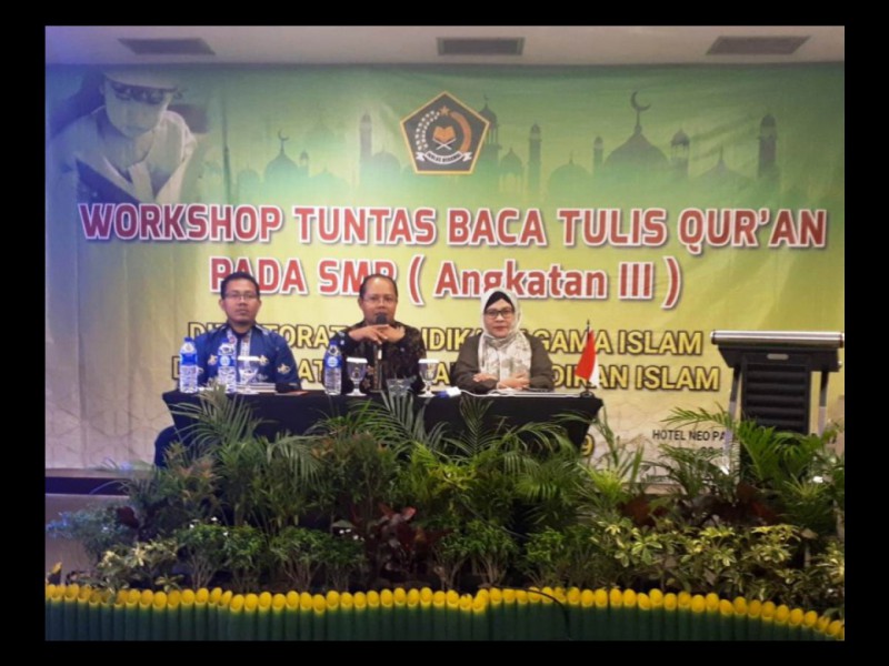Workshop TBTQ Guru PAI SMP, Al Quran Sebagai Sumber Nilai Dalam Kehidupan