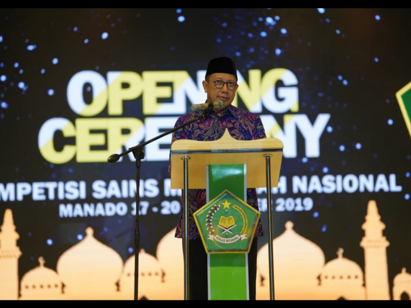 Menteri Agama Buka Olimpiade Sains Madrasah Tingkat Nasional Di Manado