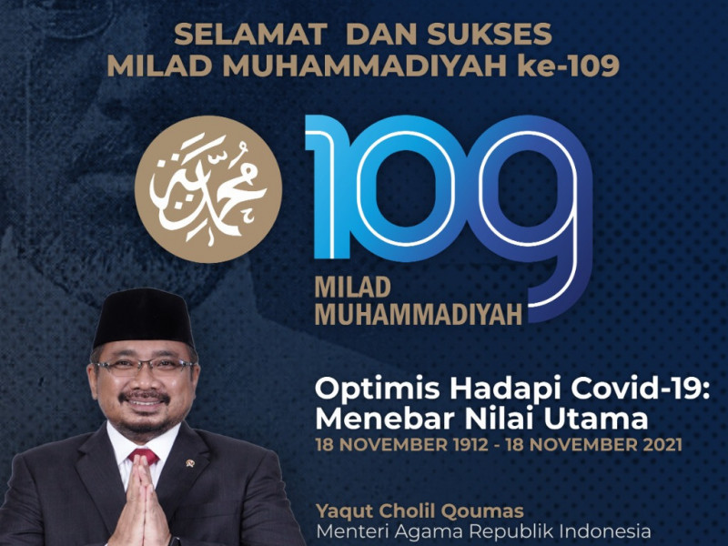 Milad ke-109, Menag: Terima Kasih Muhammadiyah