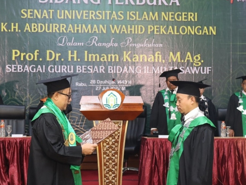 UIN K.H. Abdurrahman Wahid Kukuhkan Guru Besar Bidang Ilmu Tasawuf
