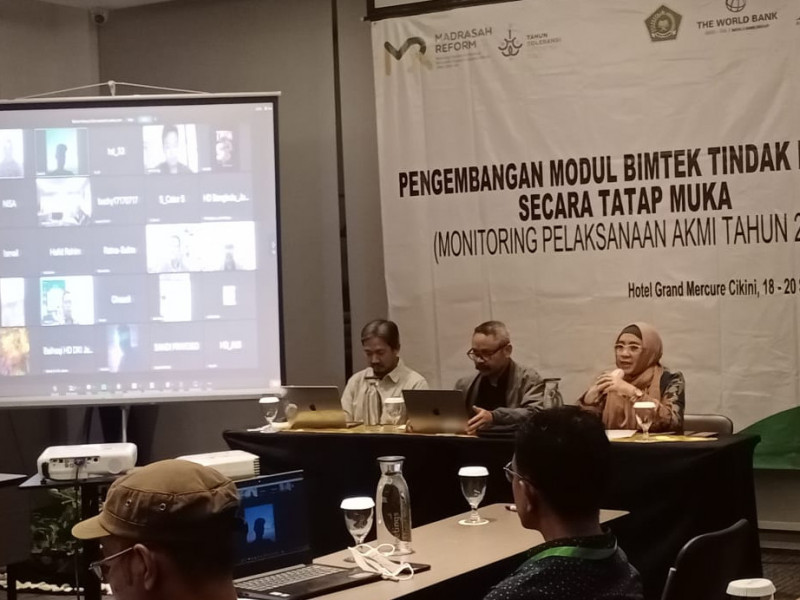 Kemenag Laksanakan Monitoring Asesmen Kompetensi Madrasah Indonesia Tahun 2022.