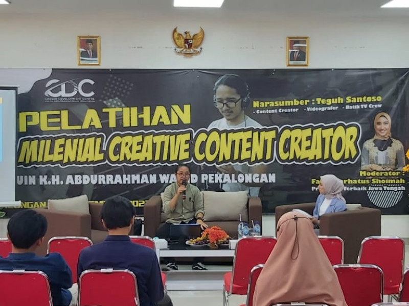 151 Mahasiswa UIN K.H. Abdurrahman Wahid Pekalongan Ikuti Pelatihan Milenial Creative Content Creator