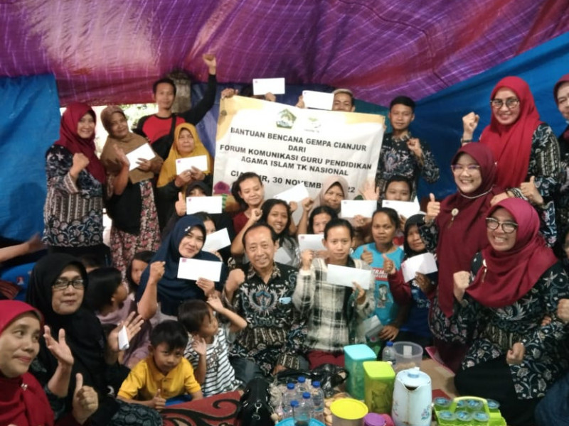 FKG PAI TK Nasional Berikan Bantuan bagi Korban Gempa Cianjur