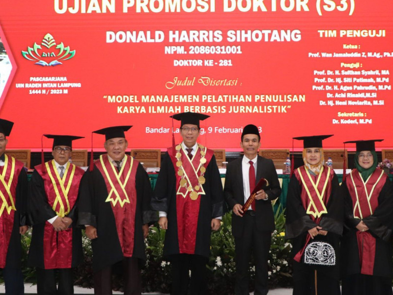 UIN Raden Intan Lampung Lahirkan Doktor Nonmuslim Pertama