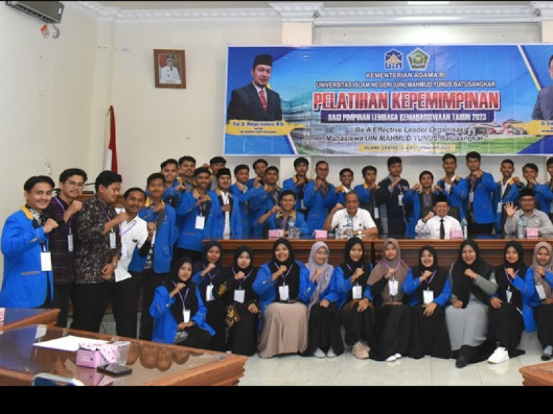 60 Mahasiswa UIN MY Batusangkar ikuti Pelatihan Kepemimpinan: ini Pesan Warek III
