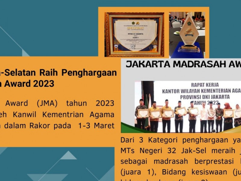 Urun Rembug Bersama Bawa MTsN 32 Jakarta Raih Juara Umum Jakarta Madrasah Award 2023