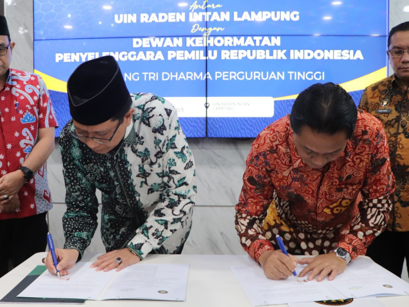 Siap Sukseskan Pemilu Berintegritas, UIN Lampung dan DKPP RI Teken MoU
