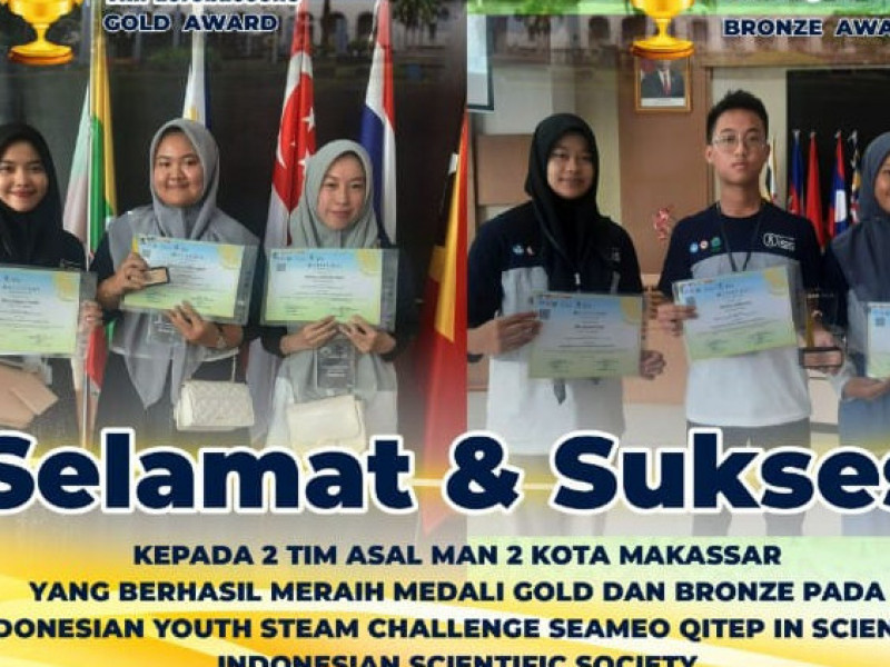TIM MAN 2 Kota Makassar Raih Medali Emas dan Perunggu pada Ajang IYSC 2023