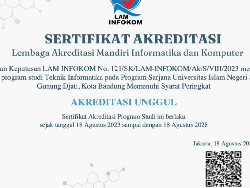 Makin Bangga Ngampus di UIN Bandung, Prodi Teknik Informatika Terakreditasi Unggul dari LAM INFOKOM