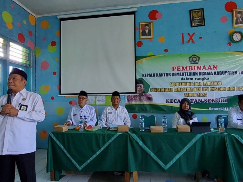 117 Guru PNS dan Non PNS Kecamatan Senori Terima Pembinaan Kakankemenag Tuban