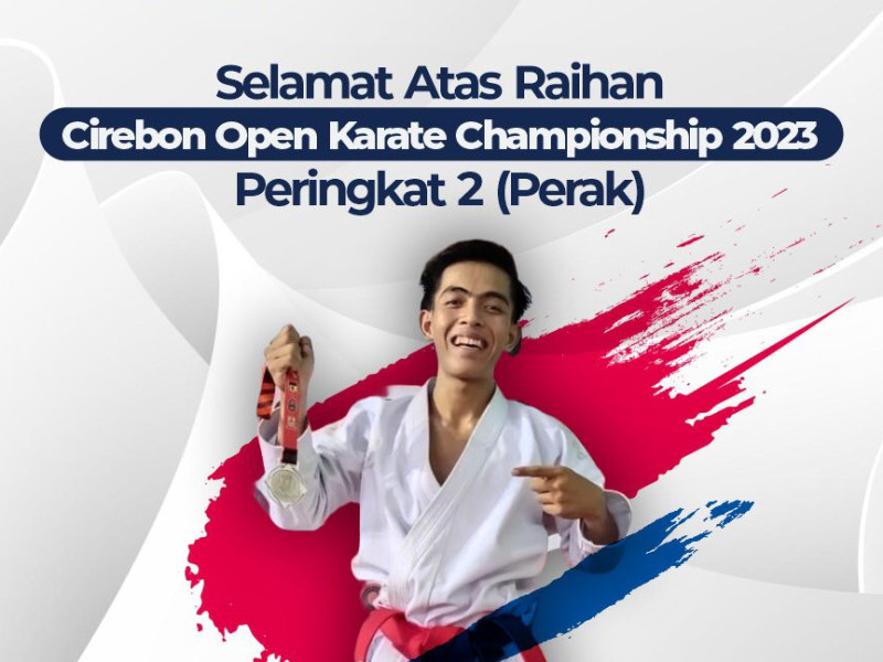Mahasiswa Prodi Psikologi Islam IAIN SAS Babel Raih Juara 2 di Ajang Cirebon Open Karate Championship 2023.