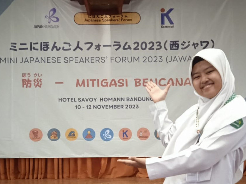 Fatiya, Siswi MAN 1 Darussalam Ciamis Jadi Salah Satu Pembicara di Mini Japanese Speakers' Forum 2023