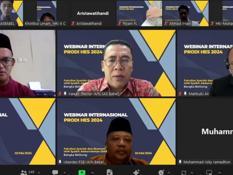 Prodi HES IAIN SAS Bangka Belitung Gelar Webinar Internasional