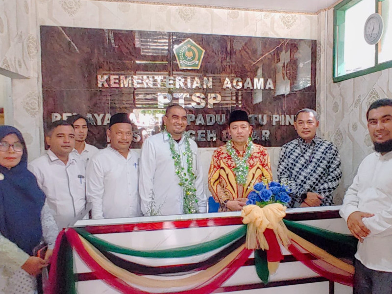 Kemenag Resmikan Ruang PTSP MTsN 2 Aceh Besar